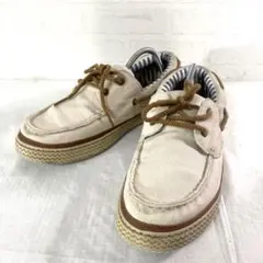 702☆ VANS モカシン デッキシューズ 26 オフホワイト