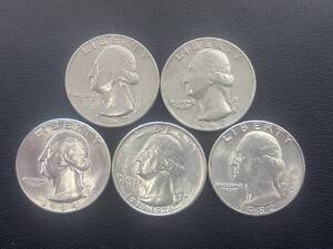 □1814 アメリカ 25セント LIBERTY QUARTER DOLLAR 建国記念含 1776・1976/1967/1982/1984 5枚セット 外国銭 外貨