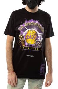 新品ミッチェル&ネスMITCHELL&NESS NBA SHOWTIME 17X LAKERS Tシャツ★レイカーズXXL★N2452