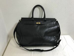 本物ルナボルサLUNABORSA本革レザー2wayトートバッグビジネスハンドデカショルダーボストンバックレディースメンズ黒ブラック旅行トラベル