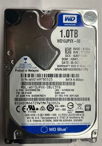 使用時間 194時間 正常 WDC WD10JPVX-08JC3T6 1000GB 1TB n20250201-3