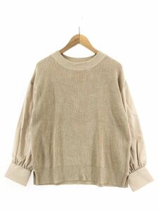 any SiS エニィスィス 切替 ニット セーター size2/ベージュ ■◇ ☆ ebb9 レディース