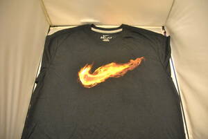 ナイキ NIKE Tシャツ Swoosh fire DRI-FIT スウッシュ 炎　激レア size L