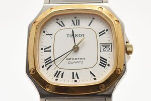 付属品付き ティソ SEASTAR シースター デイト シルバー スクエア クォーツ メンズ 腕時計 TISSOT