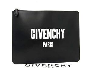 1円 ■極美品■ GIVENCHY ジバンシィ レザー クラッチバッグ セカンドバッグ レディース メンズ ブラック系 FJ2646