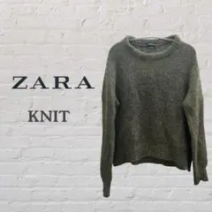 ZARA KNIT モスグリーンニット