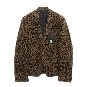 アンダーカバー 23AW Leopard Print Corduroy Tailored Jacket レオパード総柄 コーデュロイ テーラードジャケット ベージュ UC2C4103-2