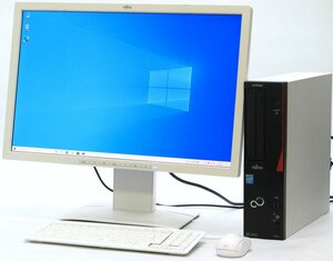 富士通 ESPRIMO D583/J FMVD10004 ■ 24インチ 液晶セット ■ Celeron-G1840/DVDROM/省スペース/Windows10 デスクトップ