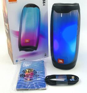 JBL by HARMAN ハーマン PULSE4 Bluetoothスピーカー ブラック Bluetooth ポータブル 防水 マルチカラーLED パーティ【未使用 展示品】