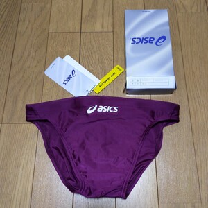 タグ付き未使用 ハイドロCD AMA85T XOサイズ 光沢 エンジ 競パン 競泳水着 アシックス 旧ロゴ asics HYDROCD 箱付き