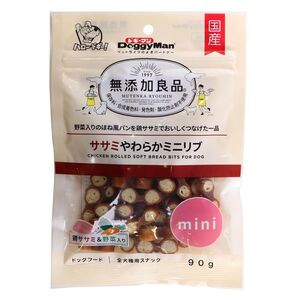 （まとめ買い）ドギーマン 無添加良品 ササミやわらかミニリブ 90g 犬用おやつ 〔×12〕