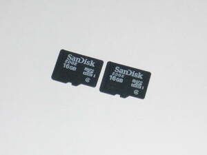 動作保証！送料無料！SanDisk micro SDHC 16GB クラス④ 2枚セット