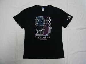 ★ 三代目 J Soul Brothers LIVE TOUR 2012 0～ZERO～ スタッフ クルー Tシャツ sizeL 黒 ★古着 初の単独ライブツアー 非売品 貴重 EXILE