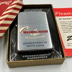 ジッポー ZIPPO ライター 1957年製 MAXWELL HOUSE マックスウェルコーヒー キャンディーボックス インストラクション