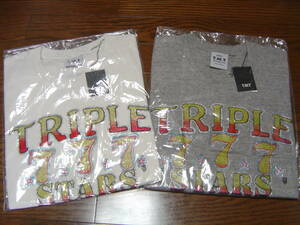 TMT ティーエムティー 限定 Tシャツ TRIPLE ☆ 777☆ STARS BIGHOLIDAY YOURS BIG3 ビックホリデー RHC ブラック ホワイト 黒 白 S サイズ