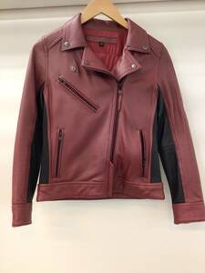 【新品・未使用品】Rosso Style ロッソスタイル ROL-16 ダブルライダースレザージャケット DarkRed/Black Sサイズ