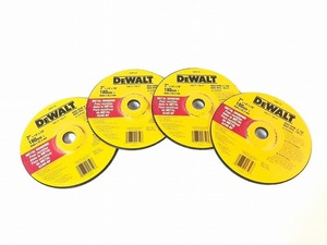 【米軍放出品】☆未使用品 サンダー砥石 4枚 180mm 切断 研磨 24グリッド DeWALT DW4719 工具 (60) ☆CA22AK