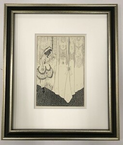 【特価】　≪　　オーブリー・ビアズリー　　≫　　オリジナルラインブロック　　THE　DREAM　　1899年　　AUBREY　BEARDSLEY