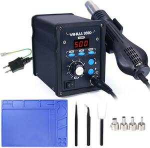YIHUA 959D リワークステーション ホットエアーガン 温度制御型（100℃～500℃） PSE認証