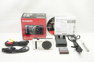 【適格請求書発行】CASIO カシオ EXILIM EX-ZR100 コンパクトデジタルカメラ ホワイト 元箱付【アルプスカメラ】240416k