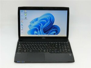 Win11Pro/カメラ/HDMI/中古/15.6型ノートPC/新品SSD256GB/8GB/4世代i7/FMV　AH53/R 　Office搭載/ブルーレイ/無線WIFI/Bluetooth/テンキー