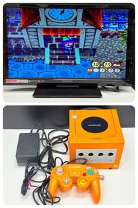 【ジャンク/動作確認済み】任天堂 GAMECUBE 本体 オレンジ コントローラー付き DOL-001 ゲームキューブ Nintendo 現状品