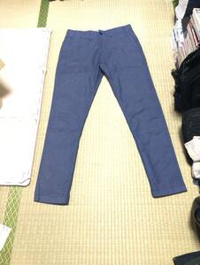 【The DUFFER of ST.GEORGE】STRETCH TROUSERS ストレッチ テーパード パンツ S インディゴ 美品