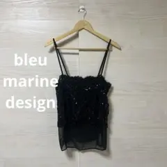 bleu marine design★キャミソール スパンコール キラキラ