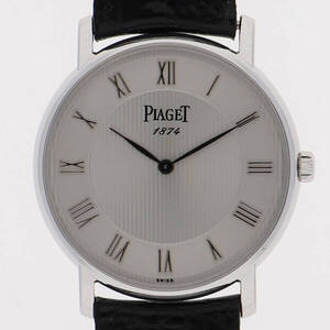 PIAGET ピアジェ 80035 トラディション125周年 シルバーダイヤル WG/レザー クオーツ ユニセックス 【124066】