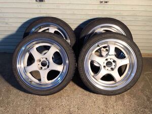 アルミホイール 205/45R17 4本 7.5J 4H PCD 100 OFF42 ４本 引取歓迎