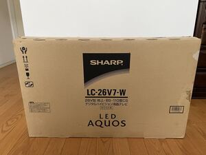 【ジャンク】SHARP LED AQUOS 26V型地上・BS・110度CSデジタルハイビジョン液晶テレビ　ホワイト系　LC-26V7-W