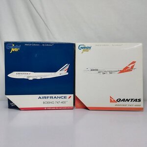 mF587b [まとめ] ジェミニ 1/400 ボーイング 747-400 カンタス航空 VH-OEB エールフランス航空 F-GITD | ダイキャスト模型・モデル T