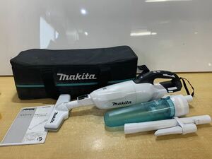 A● makita マキタ CL281FD 充電式クリーナー 掃除機 コードレス ホワイト 白 18V アタッチメント ケース付き 動作確認済