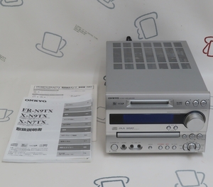 ☆ONKYO/オンキョー FR-N7TX CD/MDコンポ 2008年 本体のみ ジャンク品 札幌♪