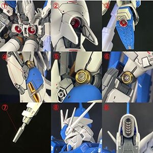 RG 1/144 RX-93-V2 Hi-νガンダム用 メタルバーニア+ステンレスパーツ+デカール 豪華版 フルセット (シルバー+ゴールド)