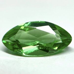 ☆天然グリーングロッシュラーライトガーネット0.269ct☆U約5.9×3.2mm ルース 裸石 宝石 ジュエリー tourmaline jewelry BA4/BA4