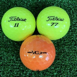 ロストボール タイトリスト VG3 年代混合 カラーボール 20個 ABランク 中古 ゴルフボール ロスト Titleist エコボール 送料無料