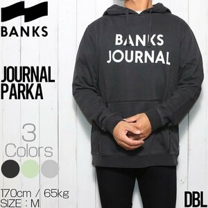 BANKS バンクス JOURNAL PARKA プルオーバーパーカー フーディ WSMU0019　BLK　 Sサイズ