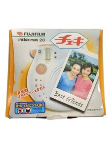 FUJIFILM◆INSTAX MINI 20/シルバー×オレンジ/チェキ/インスタントカメラ/富士フイルム