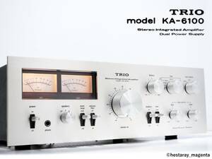 ★ 【美品！ 整備・レストア済】 TRIO KA-6100　トリオ　プリメインアンプ　パワーメーター搭載機　70年代国産ヴィンテージ機器 KENWOOD ★