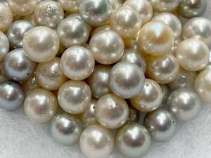 【 本真珠 】 アコヤ 真珠 パール pearl 8.5mm〜9.0mm 約82g 410ct 大量 おまとめ売り ジュエリー jewelry accesw parts 205