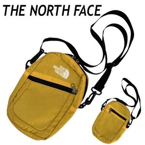 THE NORTH FACE ザ・ノースフェイス ミニショルダーバッグ ポーチ ショルダーストラップ取り外し可 刺繍ロゴ アウトドア イエロー (A11)★