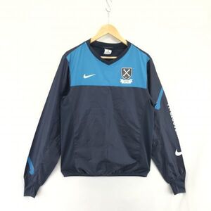 ナイキNFTB★トレーニングウェア/プルオーバー【S/紺×青】Vネック/サッカー/送料安◆BA414W