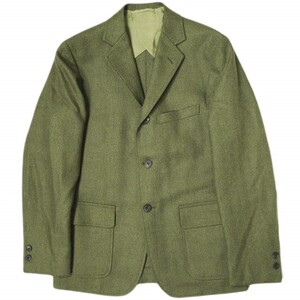 BEAMS PLUS ビームスプラス 日本製 PORTER ＆ HARDING SPORT COAT ヘリンボーンスポーツコート 36 KHAKI 3B テーラードジャケット g15573