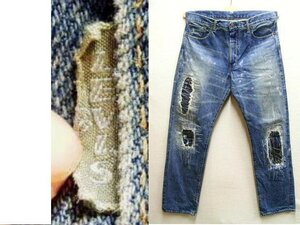 即決[W36]LVC 67505 旧日本製 限定 ペンキ リペア レアタブ 551ZXX直後 ビンテージ復刻 LEVI’S VINTAGE CLOTHING 505-0217 デニム■4053