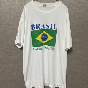 レア 90s USA製 ビンテージ ヴィンテージ Tシャツ tee アメリカ製 古着 オールド アート art 国旗 ブラジル ストリート バンド ロック 映画