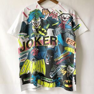 89年 BATMAN THE KILLING JOKE オーバープリント Tシャツ L USA製 ビンテージ 80s 80年代 バットマン キリングジョーク JOKER ジョーカー