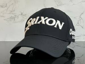 【未使用品】391KB 訳あり★SRIXON スリクソン ゴルフ キャップ 上品で高級感のあるブラックのポリエステル素材《FREEサイズ》松山英樹