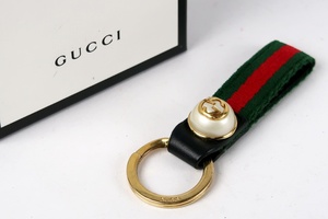 【美品】GUCCI グッチ キーホルダー GG キーリング シェリー ブランド小物 476390・47929【LQ18】