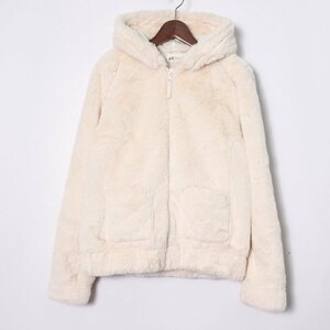 エイチアンドエム ボアフリースジャケット ジャンパー アウター キッズ 女の子用 158/164サイズ ホワイト H&M